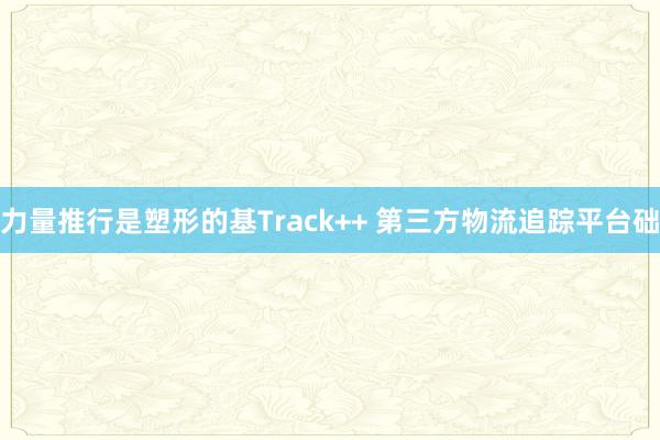 力量推行是塑形的基Track++ 第三方物流追踪平台础